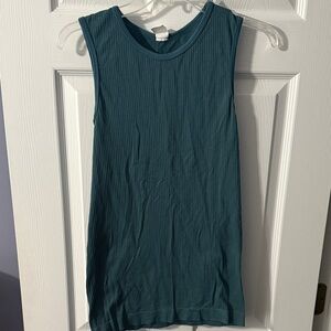 ZYIA Teal Ribbed Tank Top